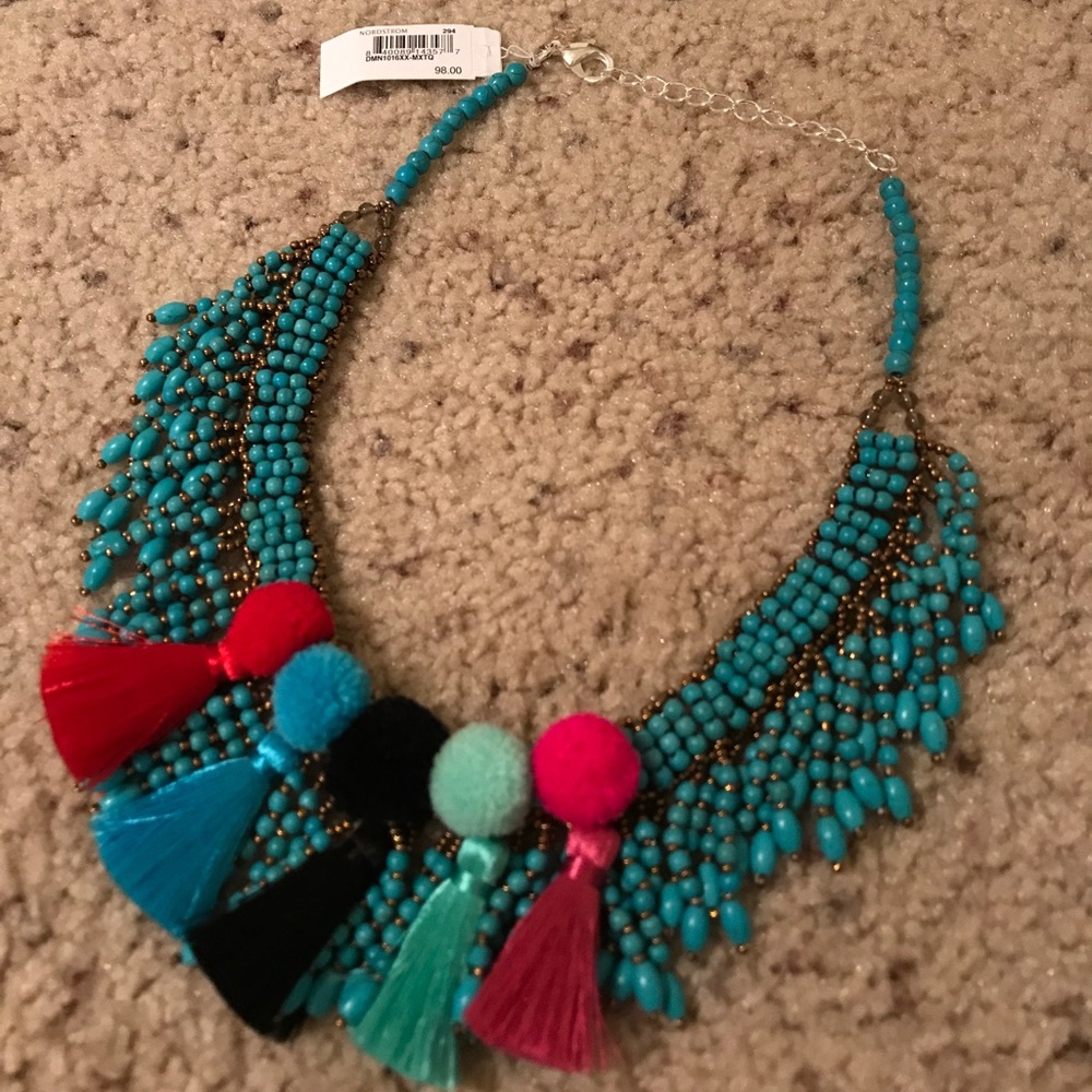 Turquoise bead statement necklace. New with tags!